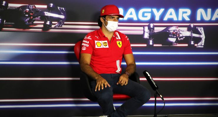 Carlos Sainz nella conferenza stampa alla vigilia del Gran Premio d'Ungheria di F1 2021 a Budapest