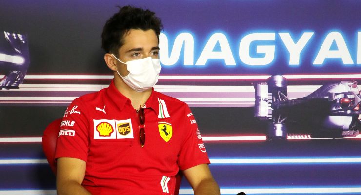 Charles Leclerc nella conferenza stampa alla vigilia del Gran Premio d'Ungheria di F1 2021 a Budapest