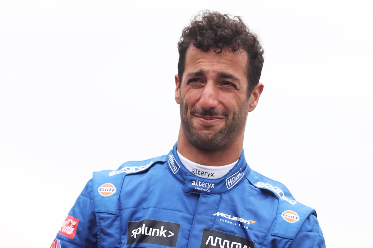 Daniel Ricciardo alla presentazione della F1 2022 alla vigilia del Gran Premio di Gran Bretagna a Silverstone
