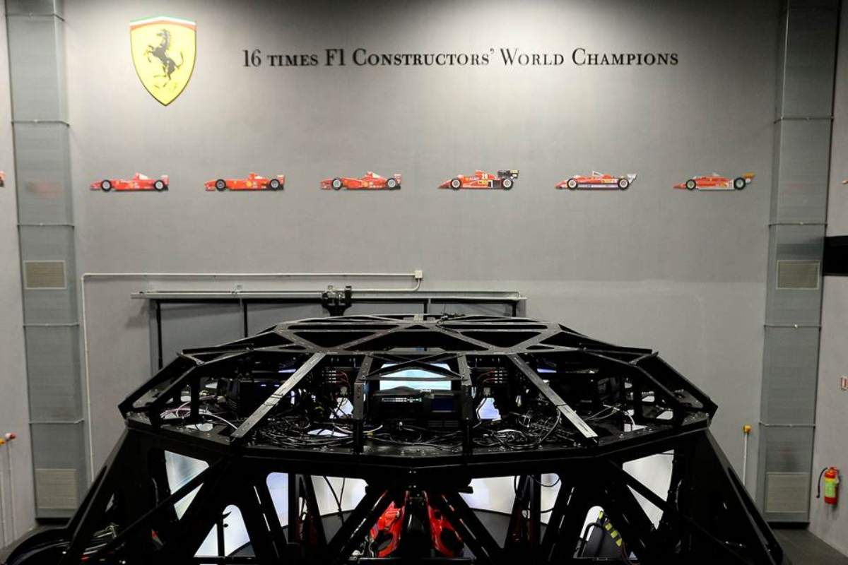 Il vecchio simulatore della Ferrari, il cosiddetto Ragno