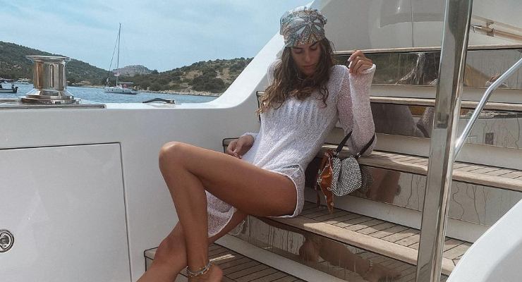 Francesca Sofia Novello sullo yacht di Valentino Rossi