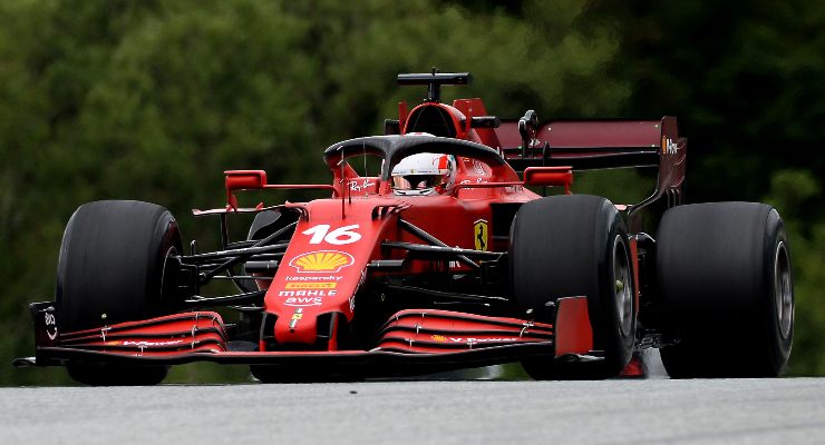 Charles Leclerc in pista al Gran Premio d'Austria di F1 2021 al Red Bull Ring