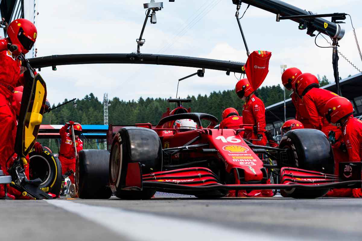 Un pit stop della Ferrari