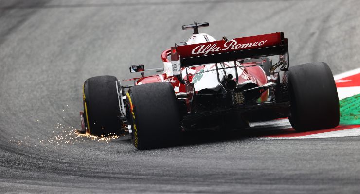 Kimi Raikkonen in pista sulla Alfa Romeo al Gran Premio d'Austria di F1 2021 al Red Bull Ring