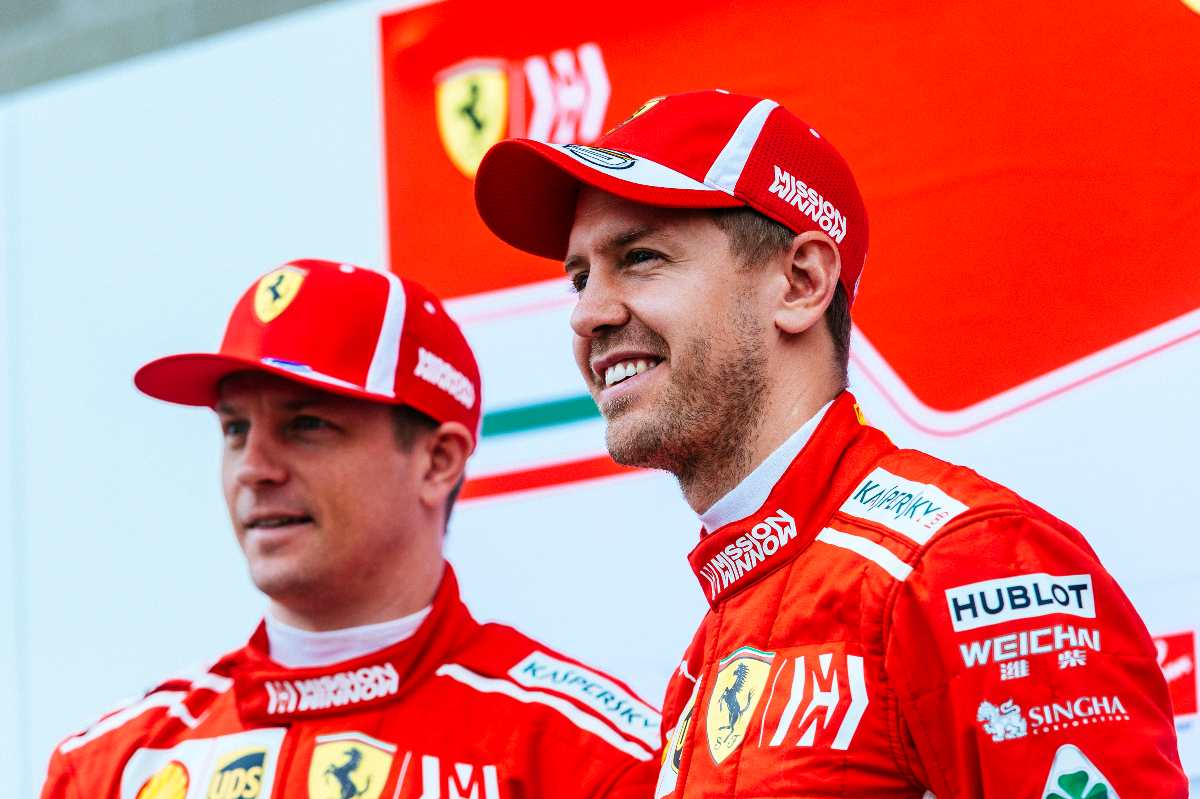 Kimi Raikkonen e Sebastian Vettel ai tempi in cui erano compagni di squadra