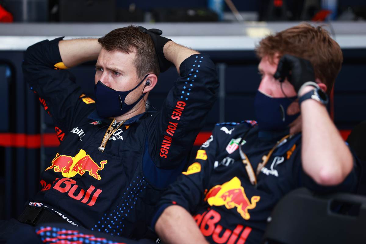 Il team Red Bull ai box al Gran Premio di Gran Bretagna di F1 2021 a Silverstone