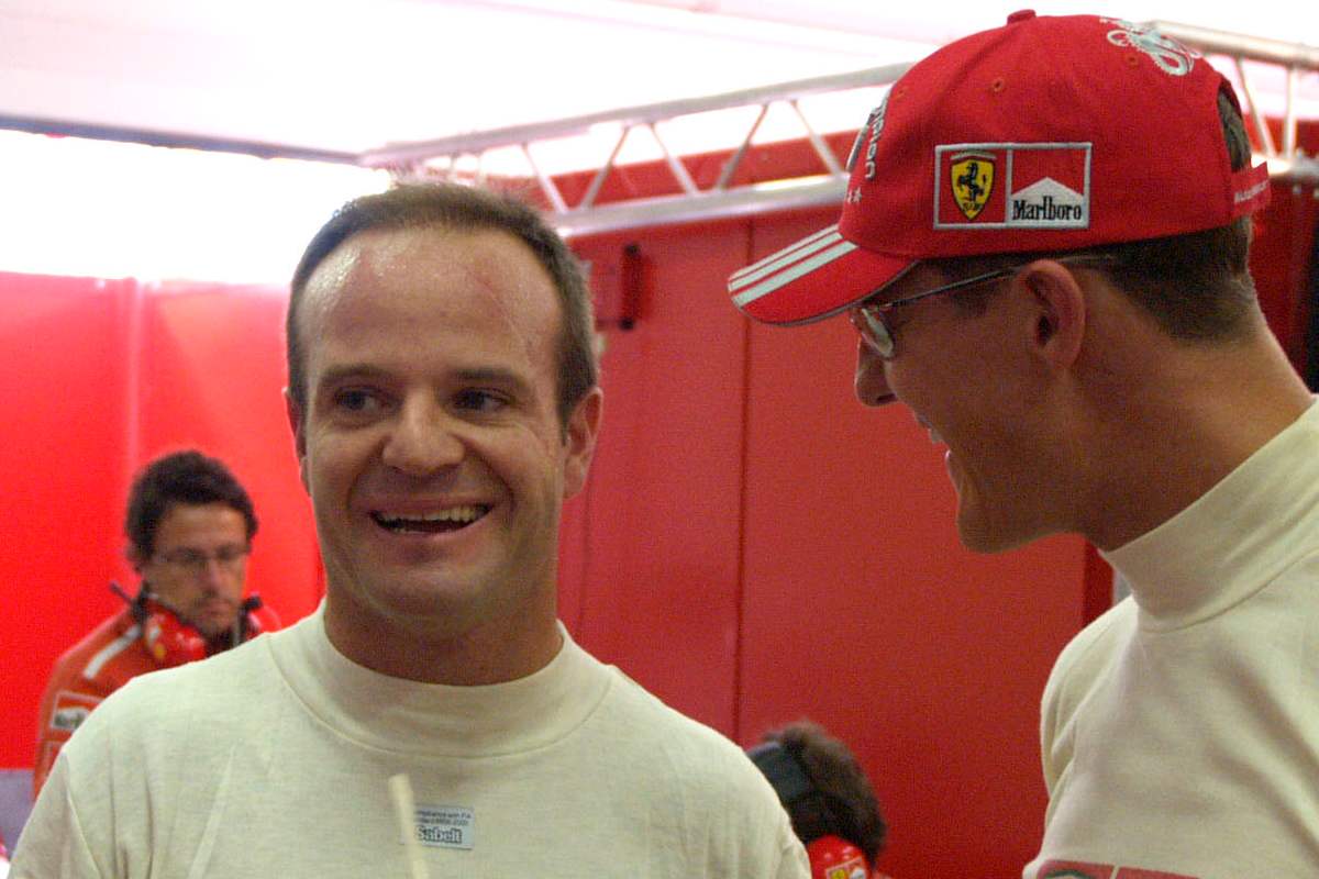 Rubens Barrichello ai tempi in cui era compagno di squadra di Michael Schumacher