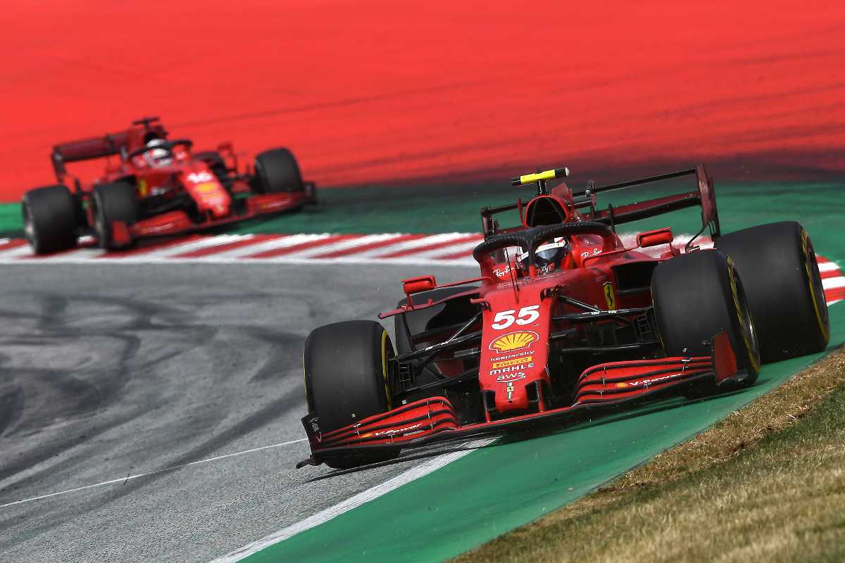 Carlos Sainz e Charles Leclerc nel Gran Premio d'Austria di F1 2021 al Red Bull Ring