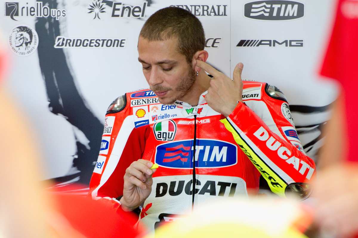 Valentino Rossi ai tempi della Ducati nel 2011