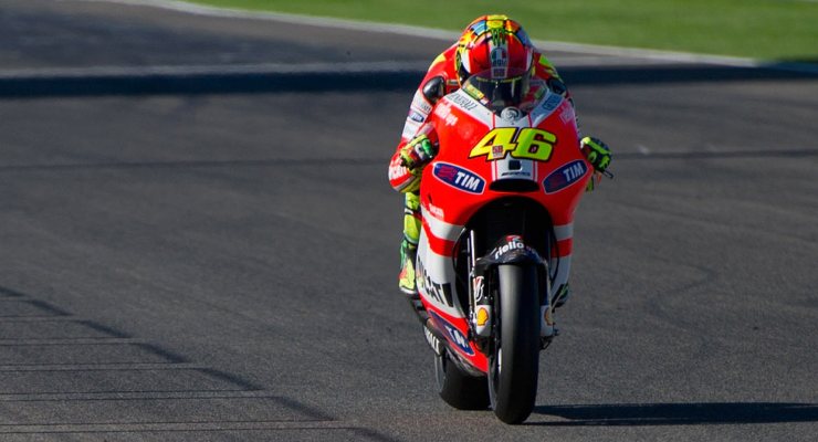 Valentino Rossi ai tempi della Ducati nel 2011