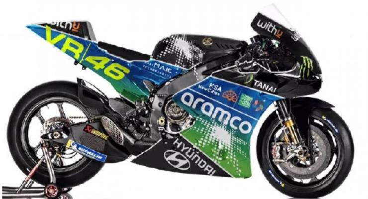 La livrea del team VR46 con lo sponsor Aramco