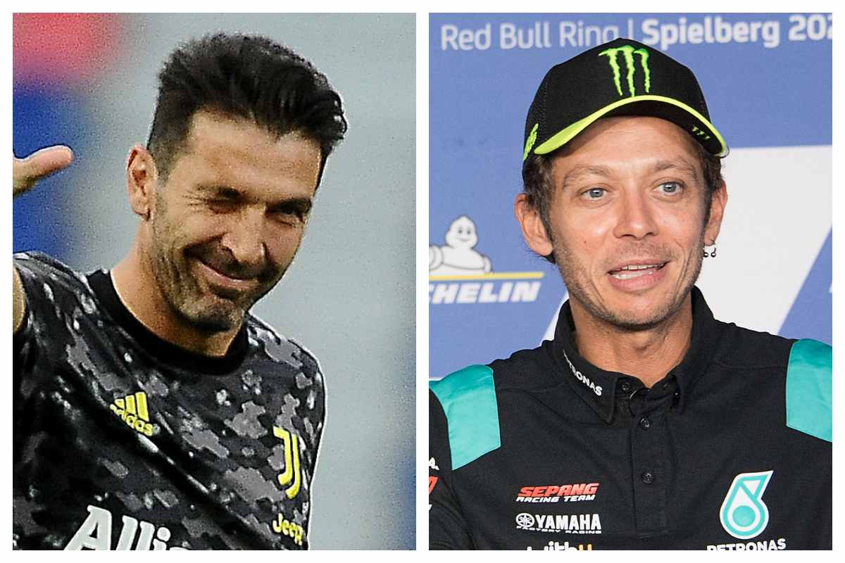 Gigi Buffon e Valentino Rossi