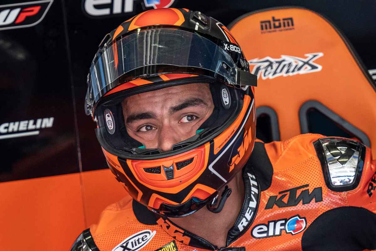 Danilo Petrucci al box della Ktm Tech3 nel Gran Premio di Stiria di MotoGP 2021 al Red Bull Ring