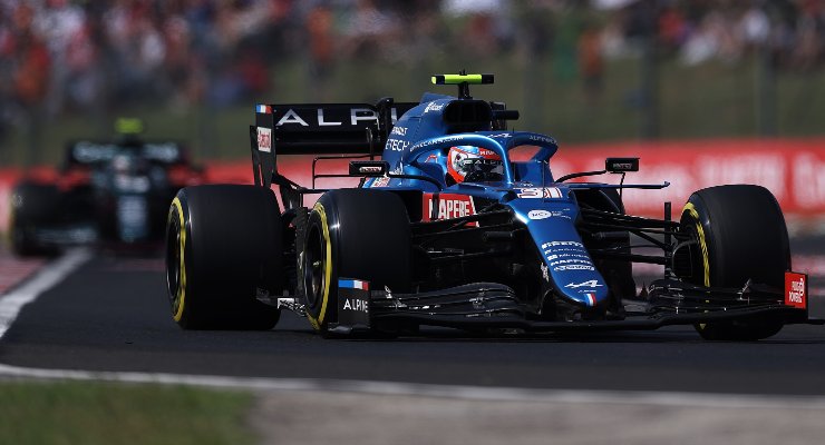 Esteban Ocon sulla Alpine nel Gran Premio d'Ungheria di F1 2021 a Budapest