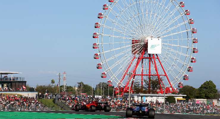 Una fase di gara del Gran Premio del Giappone di F1 2021 a Suzuka