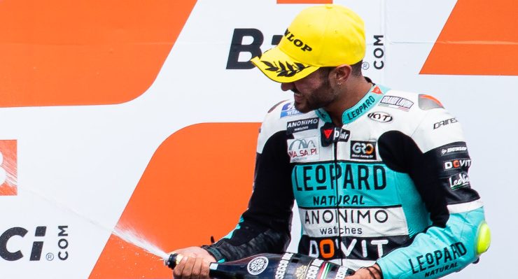 Dennis Foggia sul podio del Gran Premio d'Austria di Moto3 2021 al Red Bull Ring