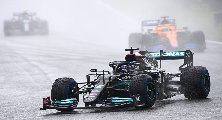 Lewis Hamilton in pista al Gran Premio del Belgio di F1 2021 a Spa-Francorchamps