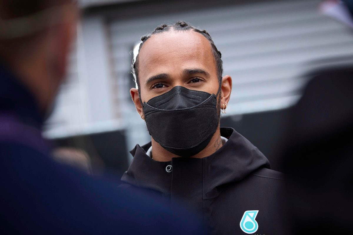 Lewis Hamilton parla con i giornalisti alla vigilia del Gran Premio del Belgio di F1 2021 a Spa-Francorchamps