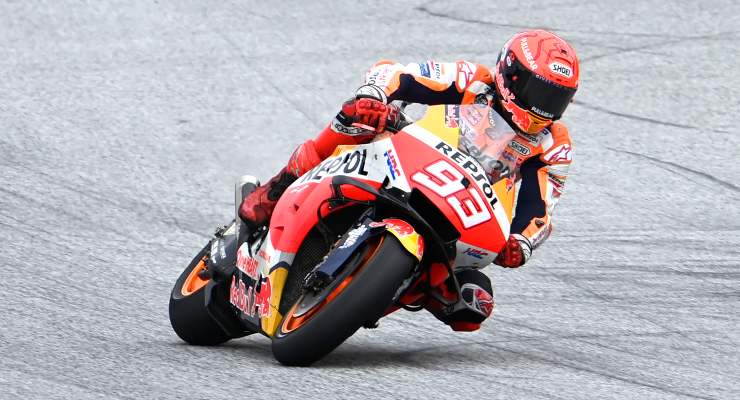 Marc Marquez in pista sulla Honda al Gran Premio di Stiria di MotoGP 2021 al Red Bull Ring