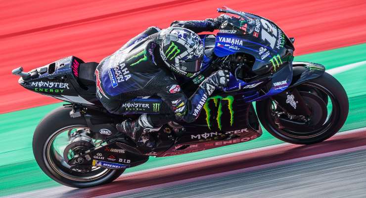 Maverick Vinales in pista sulla Yamaha al Gran Premio di Stiria di MotoGP 2021 al Red Bull Ring