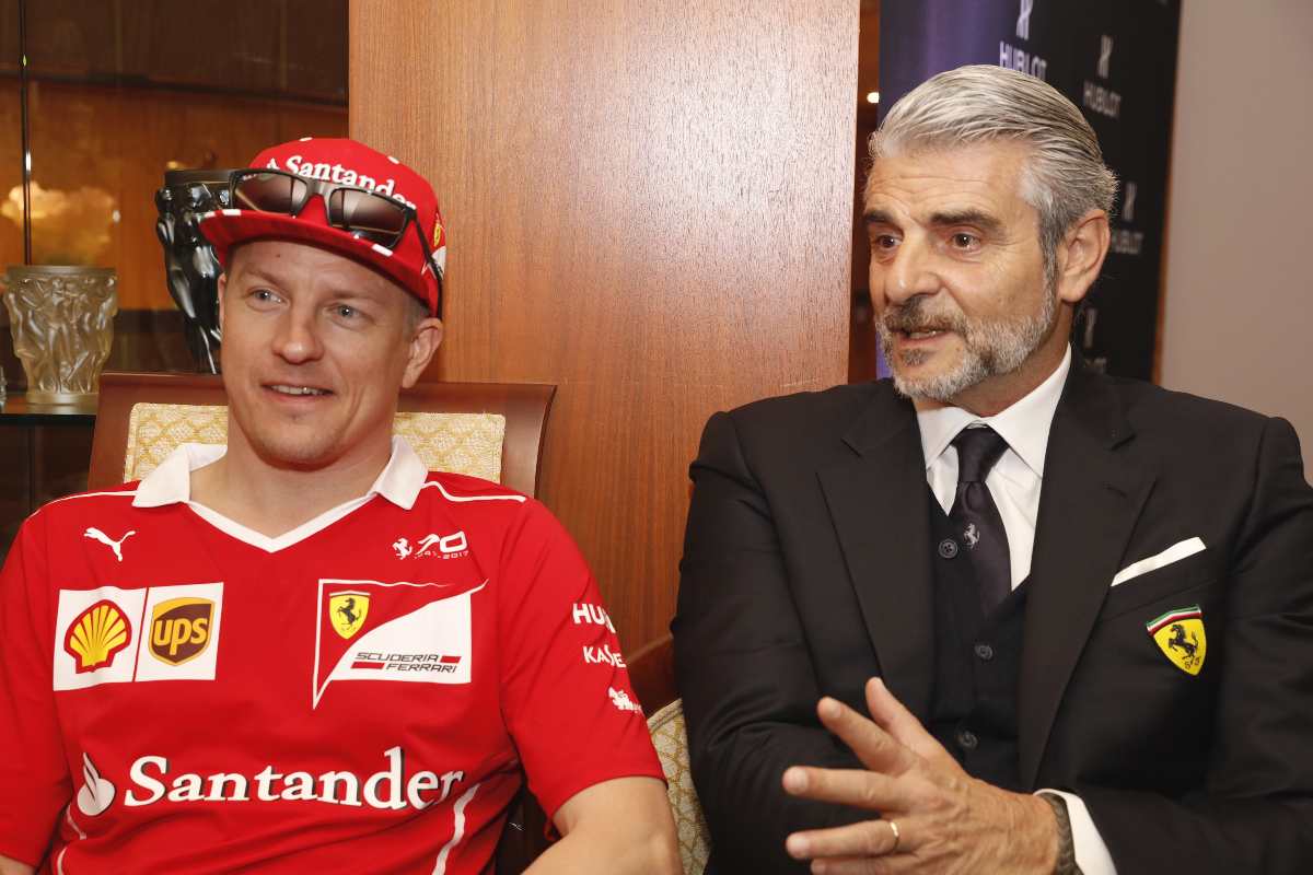 Kimi Raikkonen e Maurizio Arrivabene