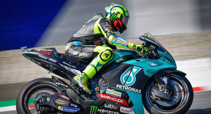 Valentino Rossi in pista sulla Petronas Yamaha al Gran Premio d'Austria di MotoGP 2021 al Red Bull Ring