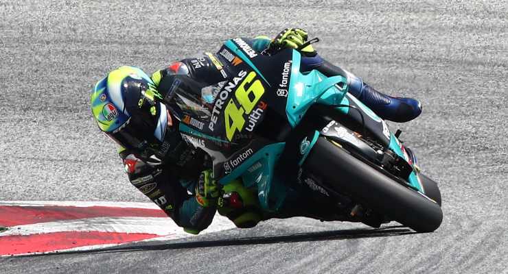 Valentino Rossi in pista al Gran Premio d'Austria di MotoGP 2021 al Red Bull Ring (Foto Petronas)