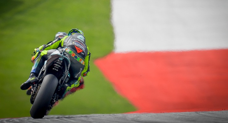 Valentino Rossi in pista sulla Yamaha Petronas nel Gran Premio d'Austria di MotoGP 2021 al Red Bull Ring