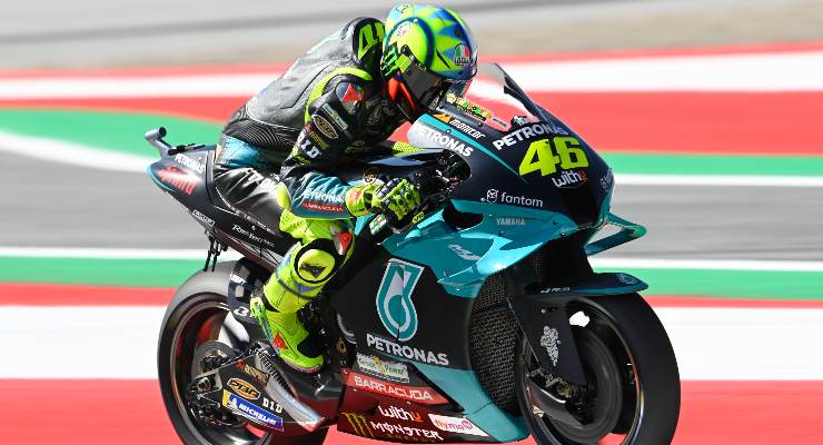 Valentino Rossi in pista nelle prove libere del Gran Premio di Stiria di MotoGP 2021 al Red Bull Ring (Foto Petronas)