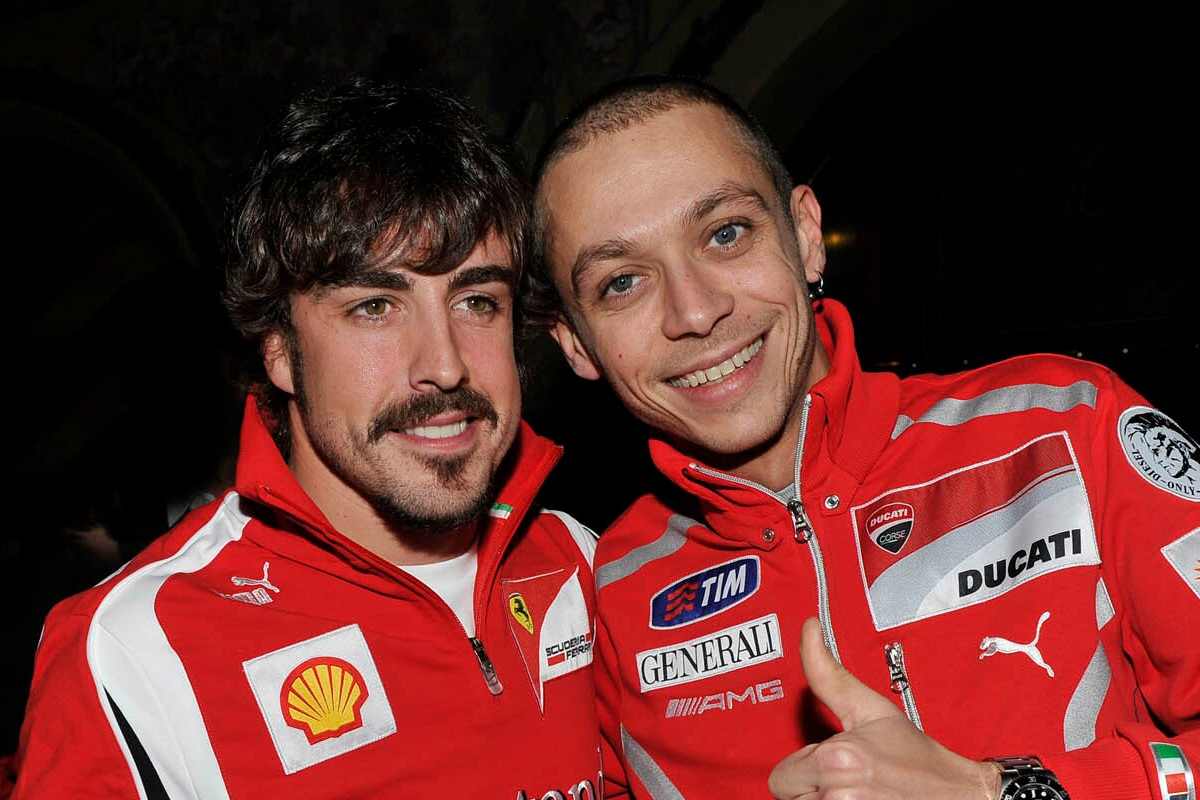 Fernando Alonso e Valentino Rossi