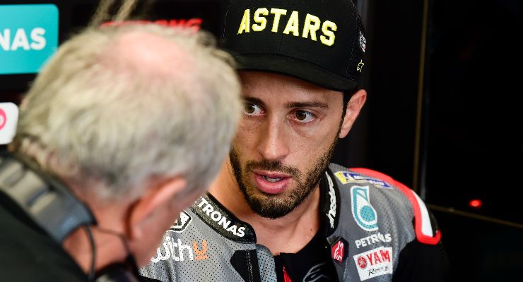 Andrea Dovizioso ai box nel Gran Premio di San Marino di MotoGP 2021 a Misano Adriatico