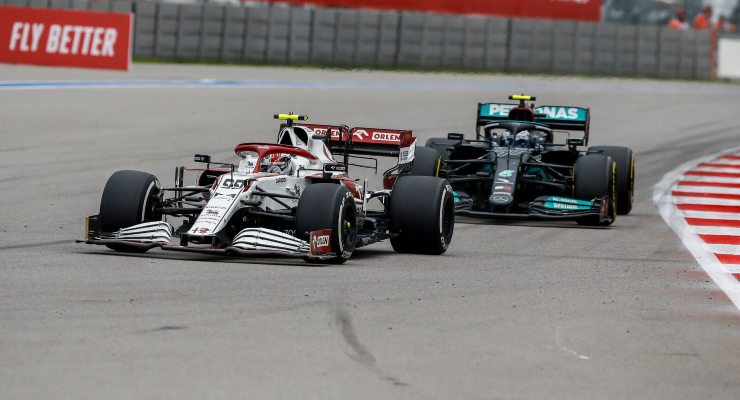 Antonio Giovinazzi in pista al Gran Premio di Russia di F1 2021 a Sochi