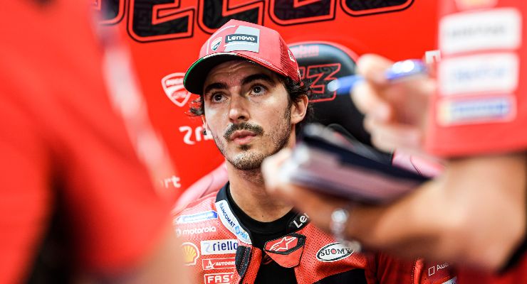 Pecco Bagnaia ai box a Misano Adriatico