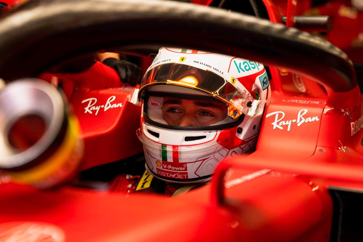 Charles Leclerc nell'abitacolo