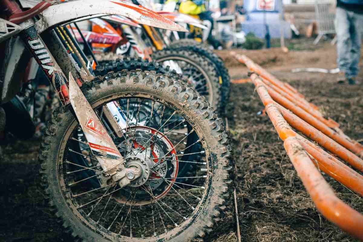 Una fase di gara di enduro