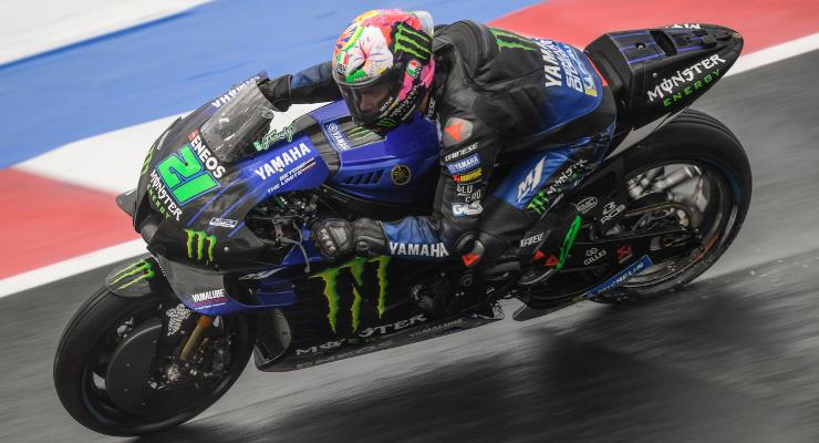 Franco Morbidelli in pista nelle prove libere del Gran Premio di San Marino di MotoGP 2021 a Misano