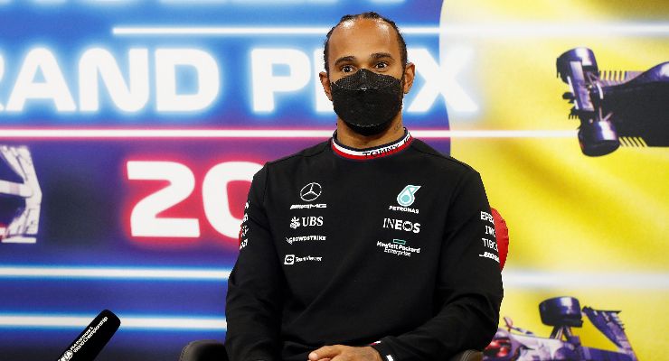 Lewis Hamilton nella conferenza stampa alla vigilia del Gran Premio d'Olanda di F1 2021 a Zandvoort