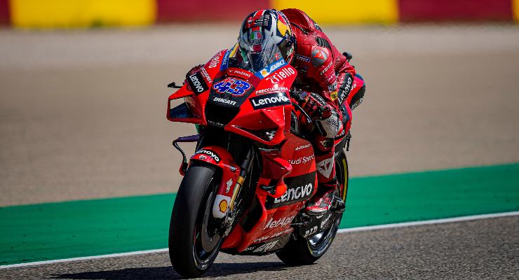 Jack Miller in pista nelle prove libere del Gran Premio di Aragon di MotoGP 2021 ad Alcaniz