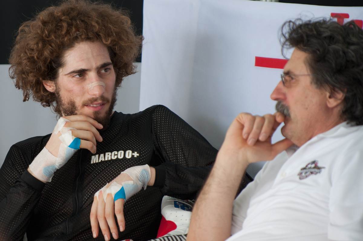 Paolo Simoncelli con il figlio Marco