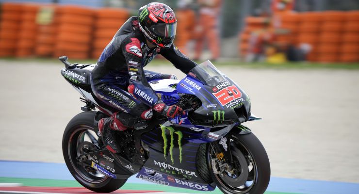 Fabio Quartararo in pista durante il Gran Premio di San Marino a Misano Adriatico