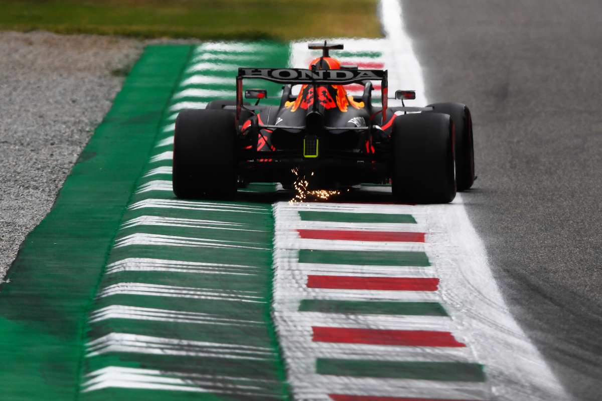 La Red Bull in pista al Gran Premio d'Italia di F1 2021 a Monza