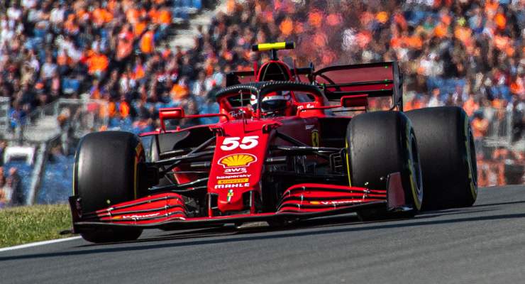 Carlos Sainz in pista al Gran Premio d'Olanda di F1 2021 a Zandvoort