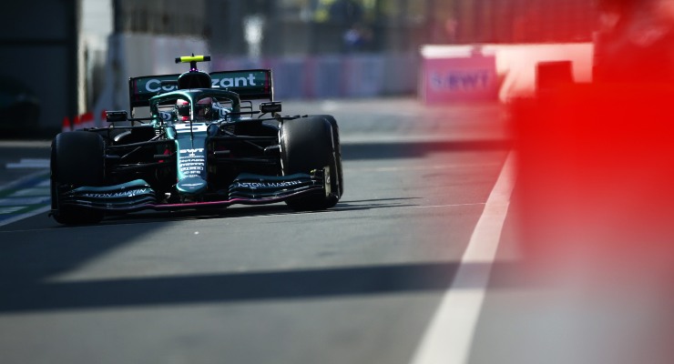 Sebastian Vettel in pista sulla sua Aston Martin nelle prove libere del Gran Premio d'Olanda di F1 2021 a Zandvoort