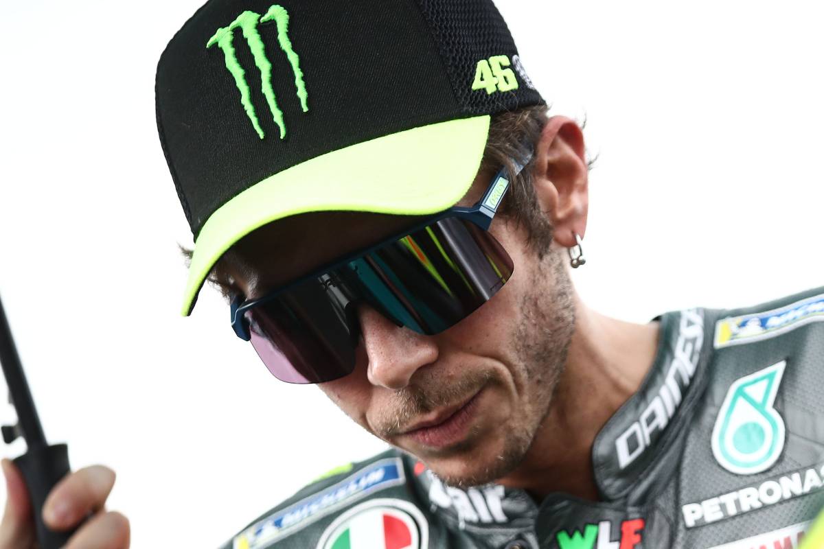 Valentino Rossi sulla griglia di partenza del Gran Premio di San Marino di MotoGP 2021 a Misano Adriatico