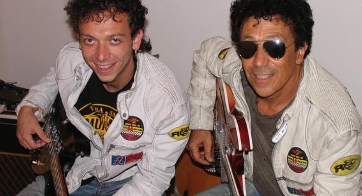 Valentino Rossi con Edoardo Bennato