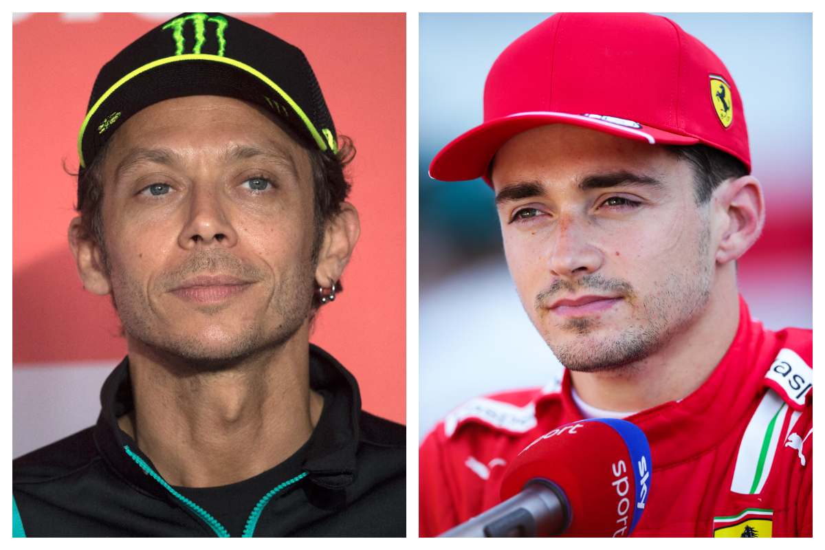 Valentino Rossi e Charles Leclerc