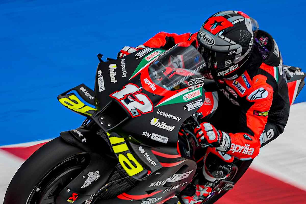 Maverick Vinales in pista al Gran Premio di San Marino di MotoGP 2021 a Misano Adriatico