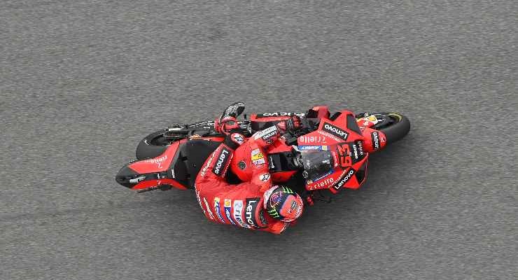 Pecco Bagnaia sulla Desmosedici ufficiale (Foto di Mirco Lazzari gp/Getty Images)