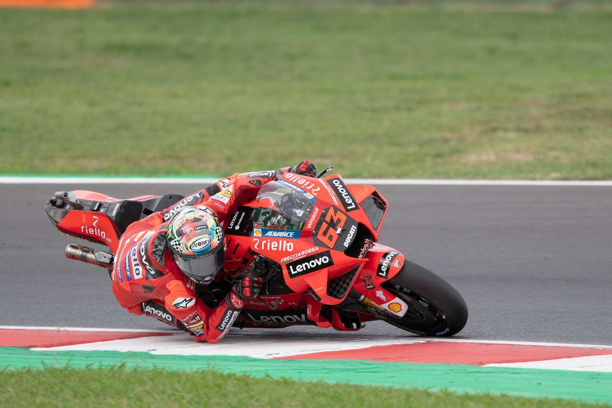 Pecco Bagnaia, vincitore dell'ultimo GP a Misano (Foto di Mirco Lazzari gp/Getty Images)