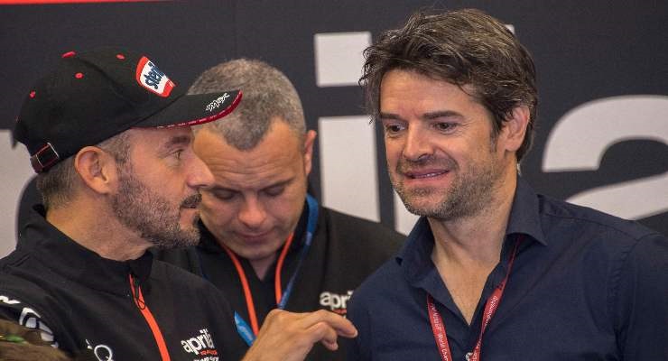 Carlos Checa con Max Biaggi (Foto di Mirco Lazzari gp/Getty Images)